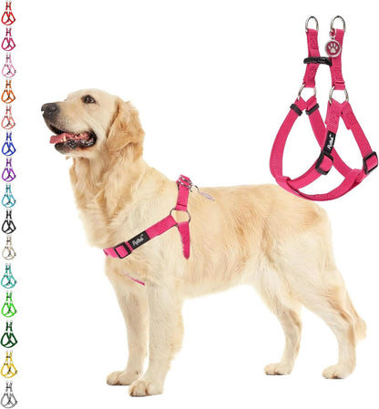 PUPTECK No Pull Dog Harness Soft Adjustable Basic Nylon Step in Puppy Vest Outdoor Walking with ID Tag8
