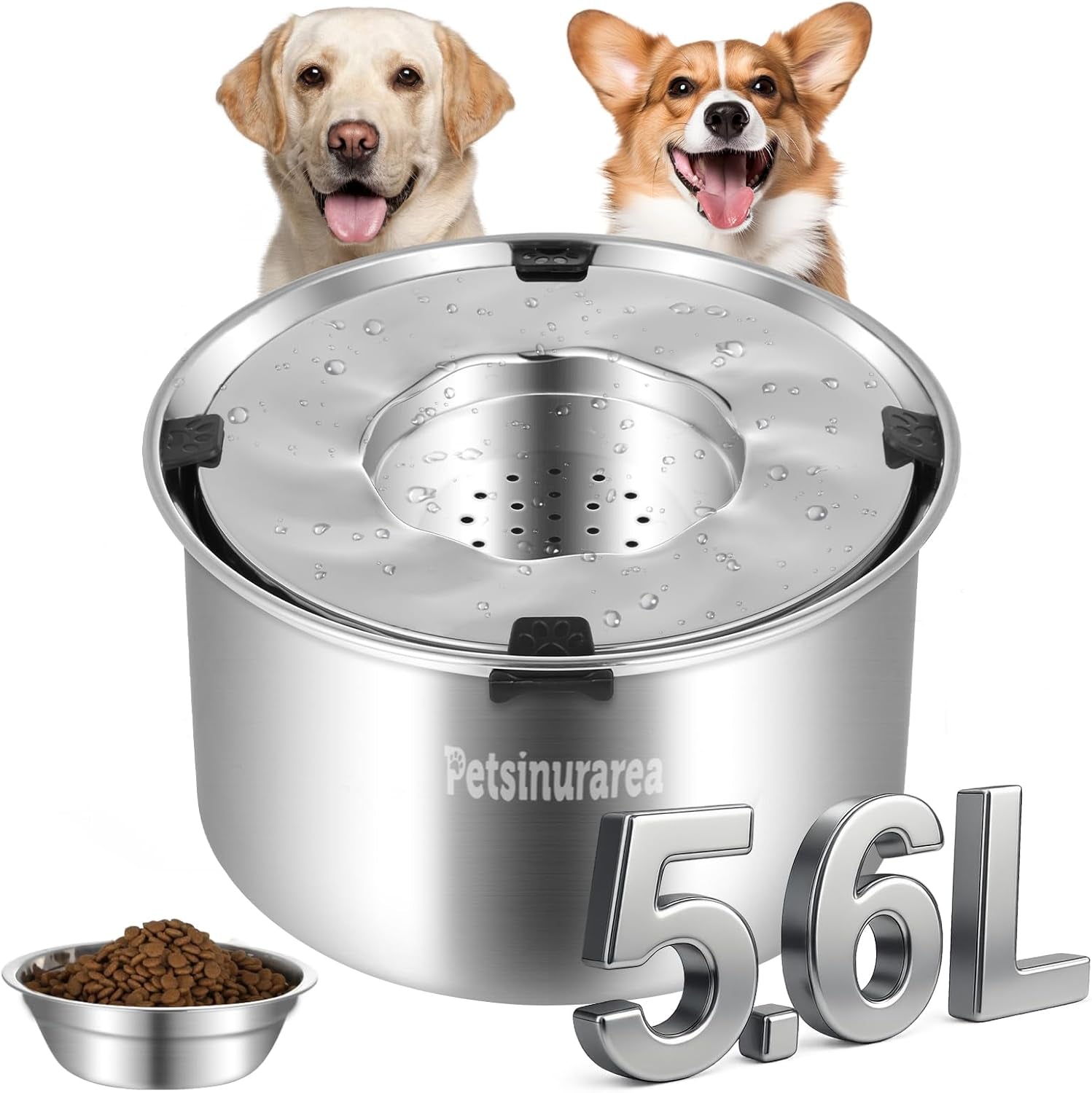 set-of-2-dog-water-bowl-stainless-steel-5-6l-190oz-no-spill-water-bowls-1-5-gal-large-capacity-no-splash-slobber-stopper-slow-drinking-spill-proof-bowls-for-messy-drinkers-including-pet-food-bowl