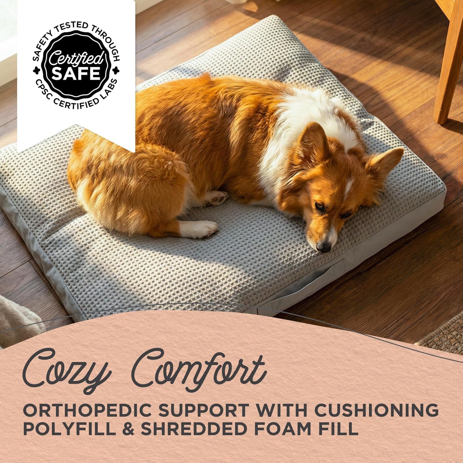 best-friends-by-sheri-cool-cozy-dog-cooling-bed-orthopedic-comfort-with-shredded-foam-plush-polyfill-water-resistant-base-washable-cover-dogs-puppies-gray-small-30-x-20