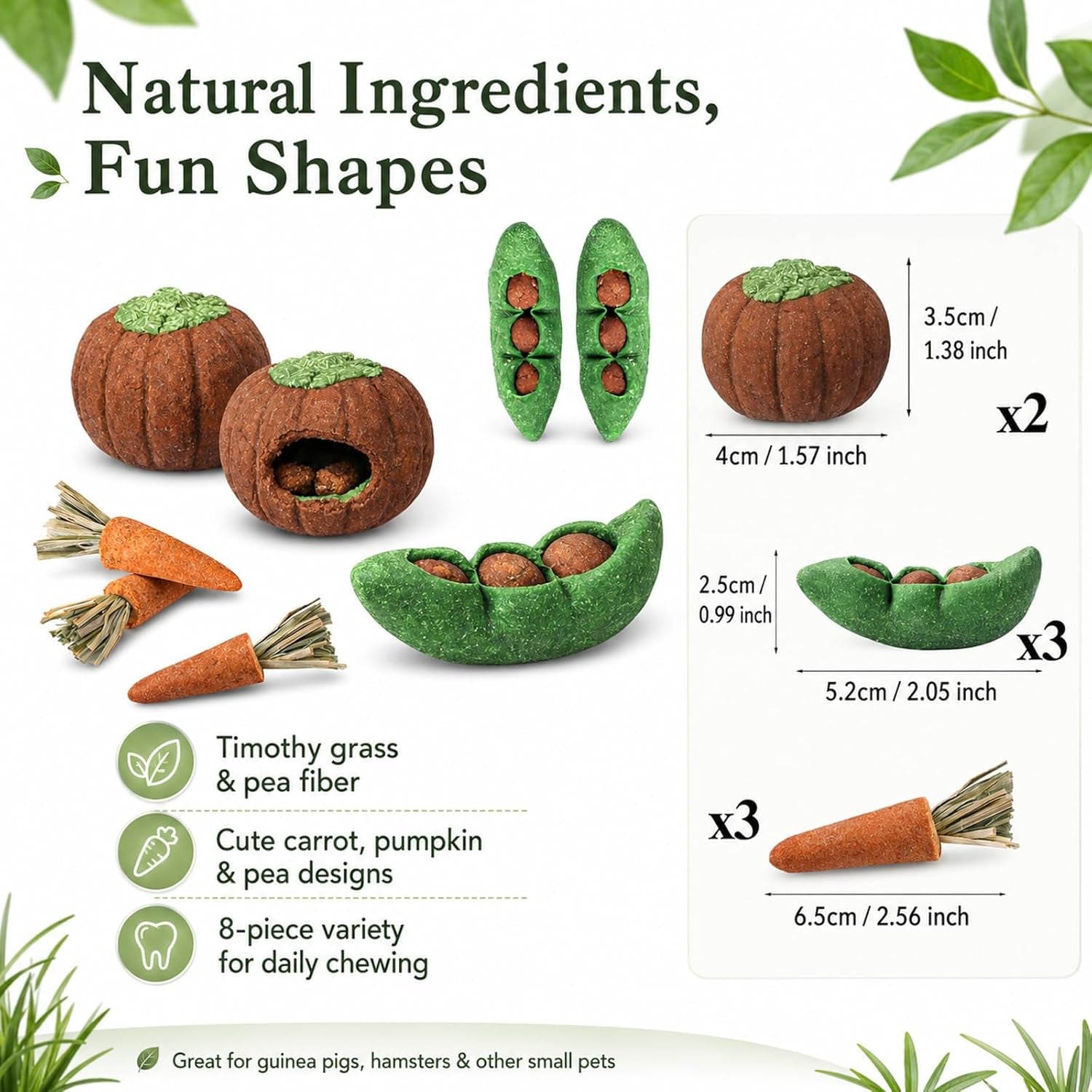 hercocci-8pcs-guinea-pig-chew-toys-hamster-toys-prevent-excessive-teeth-growth-natural-vegetables-carrot-and-timothy-grass-for-guinea-pig-rabbit-chinchillas-gerbil