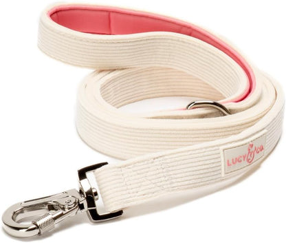 Lucy & Co. Cheery Cherries - Designer Dog Leash for Small to Large Dogs - Padded Handle for Comfort - Large, Red Gingham Cherries - 5 Foot24
