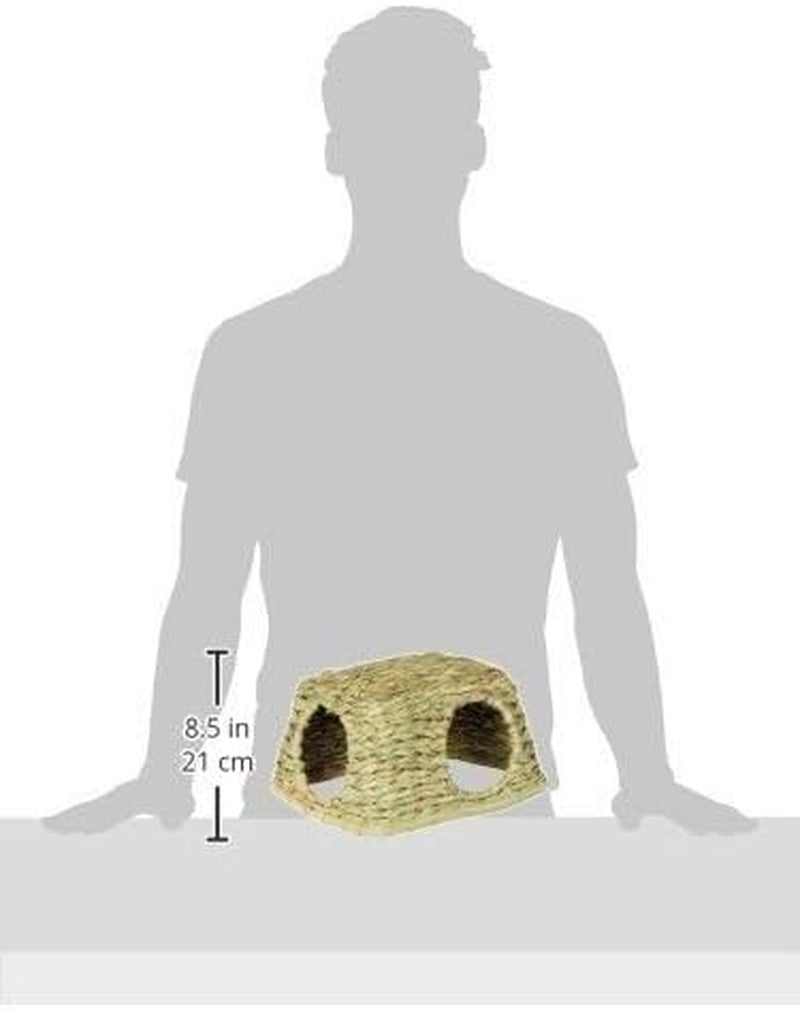 prevue-pet-products-natures-hideaway-grass-hut-small-animal-toy-for-guinea-pigs-rabbits-chinchilla-hamsters-gerbils-mice-woven-hay-grass-natural-hide-explore-toy-medium