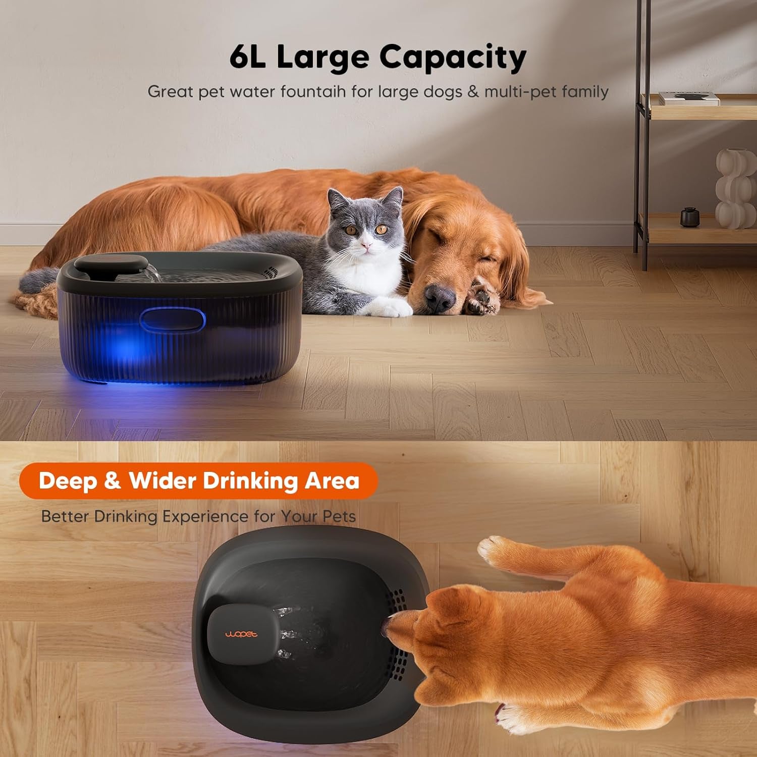 wopet-dog-water-fountain-for-large-dogs-6l-205oz-1-6gal-automatic-dog-and-cat-water-fountain-pet-water-dispenser-with-2-filters-ultra-quiet-pump-great-for-large-dogs-cats-and-multi-pet-home