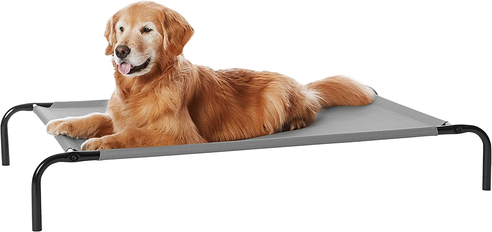amazon-basics-cooling-breathable-elevated-dog-bed-with-metal-frame-for-large-dogs-51-x-31-x-8-grey