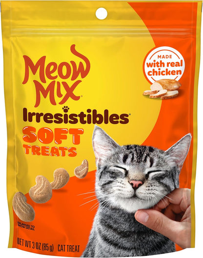 Meow Mix Irresistibles, Soft Cat Treats with White Meat Chicken, 3 Oz. Bag7