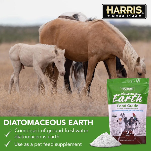 Harris Food Grade Diatomaceous Earth for Pets, for Cats, Dogs, Horses and Pets, Certified for Organic Use, 2 LB Bag4