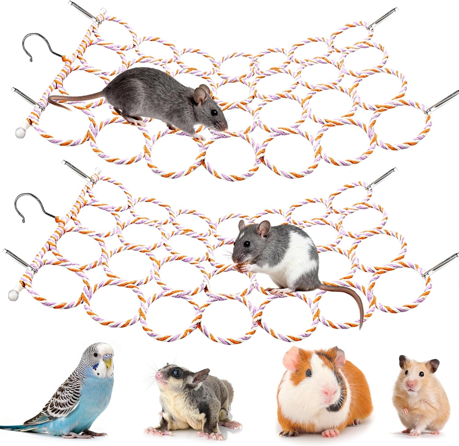 rat-climbing-rope-net-toy-for-cage-hanging-swing-toy-random-color-multifunctional-small-pet-activity-toy-works-as-hemp-perch-rope-ladder-bridge-and-hammock-for-rats-birds-to-climb-and-rest