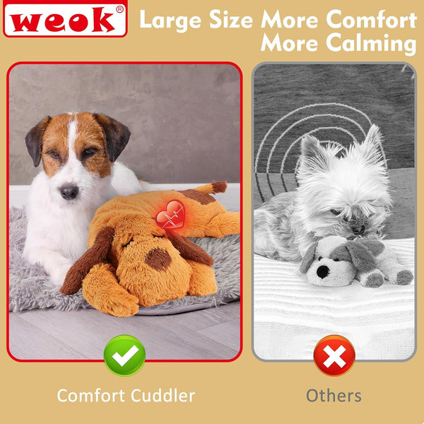 WEOK Heartbeat Puppy Toy, Comfort Cuddler Pillow, Dog Anxiety Relief Calming Aid,Heartbeat Stuffed Toy for Dogs,Puppy Heartbeat Toy Sleep Aid,Dog Heartbeat Toy for Pet5