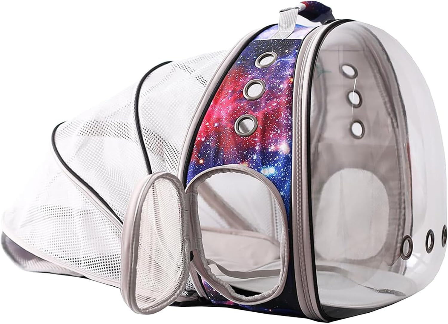 expandable-pink-cat-backpack-carrier-fit-up-to-12-lbs-space-capsule-clear-bubble-window-pet-carrier-backpack-for-kitten-bunny-rabbit-and-small-puppy