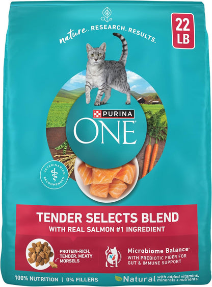 Purina ONE Natural Dry Cat Food, Tender Selects Blend with Real Salmon - 7 Lb. Bag11