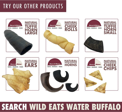 Wild Eats Water Buffalo Retriever Style Cheek Rolls Dog Chews, Pack of 5 | Long Lasting Treats and Bones for Aggressive Gnawing and Large Sized Breeds, Works as a Satisfying Substitute for Pig Ears9