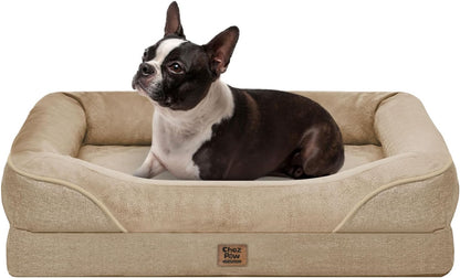 Chez Paw Waterproof Orthopedic XL Dog Bed for Large and Extra Large Dogs | Egg Crate Foam, 4-Sided Bolster Support, Waterproof Liner, Non-Slip Bottom, Machine Washable Cover, 42 X 30 Inch46