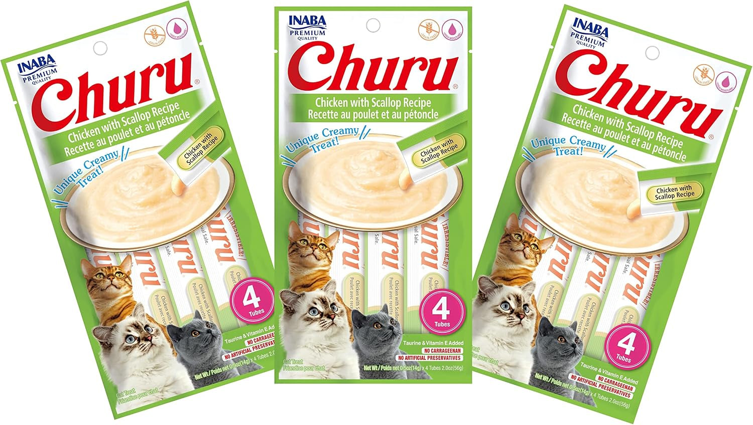 inaba-churu-cat-treats-grain-free-lickable-squeezable-creamy-puree-cat-treat-topper-with-vitamin-e-taurine-0-5-ounces-each-tube-4-tubes-tuna-with-salmon-recipe