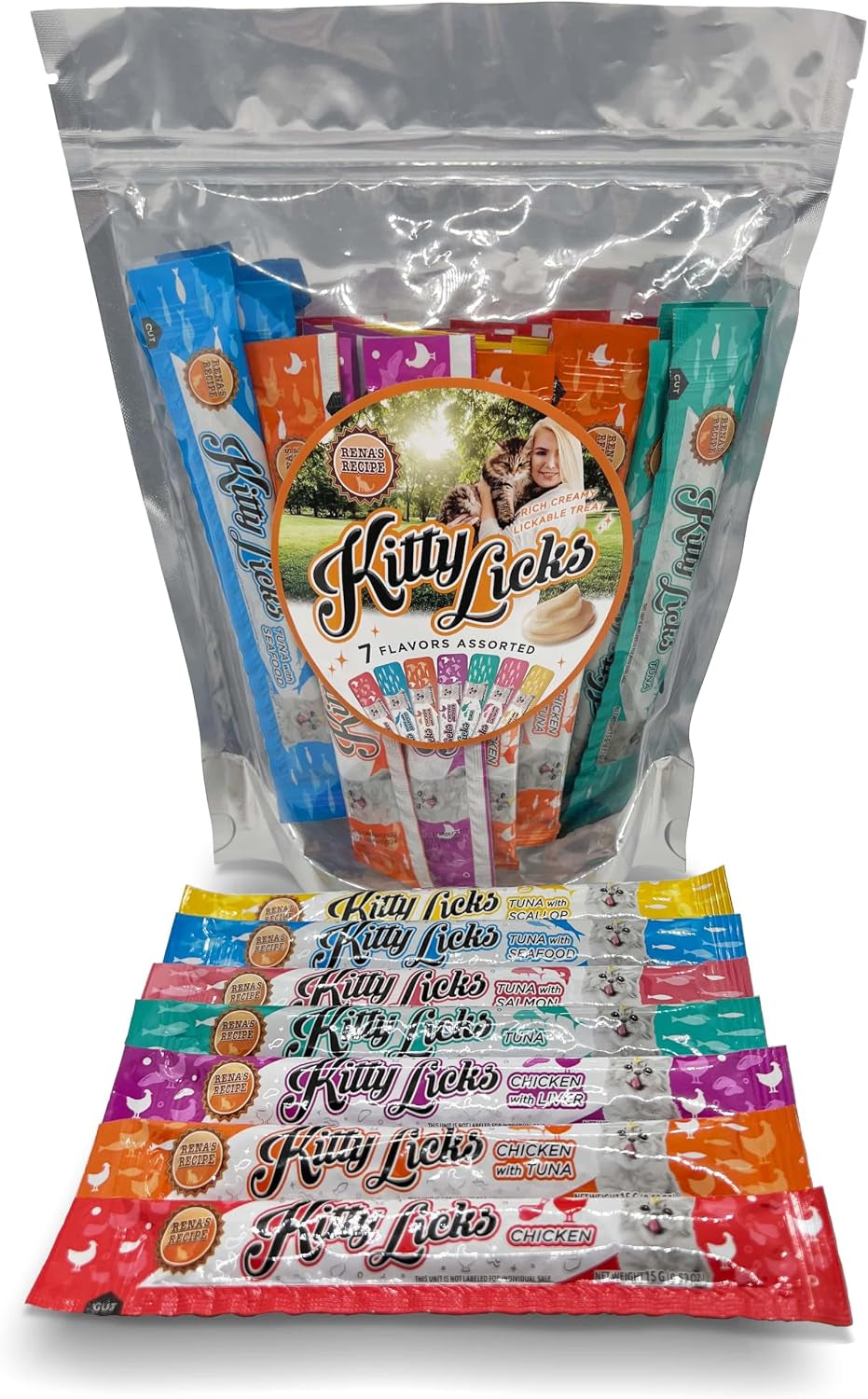 renas-recipe-kitty-licks-lickable-cat-treats-variety-pack-28-tubes-creamy-puree-cat-treats-in-7-delicious-flavors-including-tuna-and-chicken