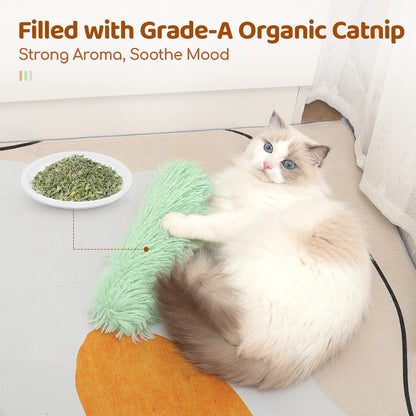Potaroma Cat Toys Pillows, 3 Pack, Catnip Inside, Indoor Interactive Fun | Crinkle Sound, Soft Durable, Kitten Kicker, Promotes Kitty Exercise3