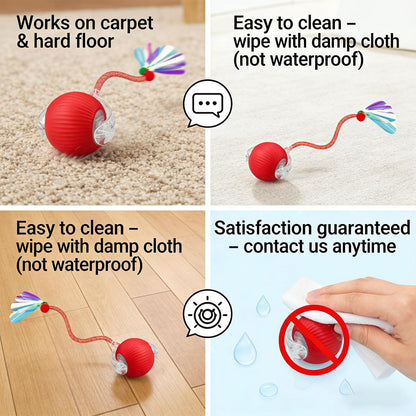 Interactive Cat Toy Ball, Smart Moving Pet Toy for Cats & Dogs | Cat Toys for Indoor Cats | Speedy Tail 2.0 Cat Toy|Cat Teaser Toy|Interactive Motion Activated Cat Toys| Stimulating Cat Toys6