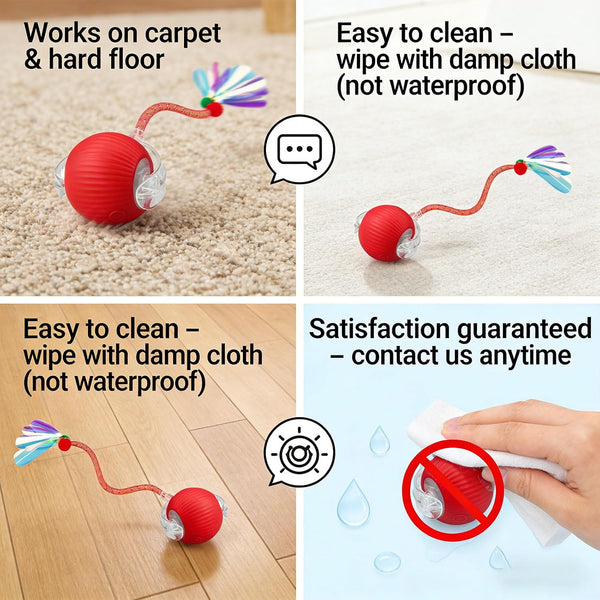 Interactive Cat Toy Ball, Smart Moving Pet Toy for Cats & Dogs | Cat Toys for Indoor Cats | Speedy Tail 2.0 Cat Toy|Cat Teaser Toy|Interactive Motion Activated Cat Toys| Stimulating Cat Toys6