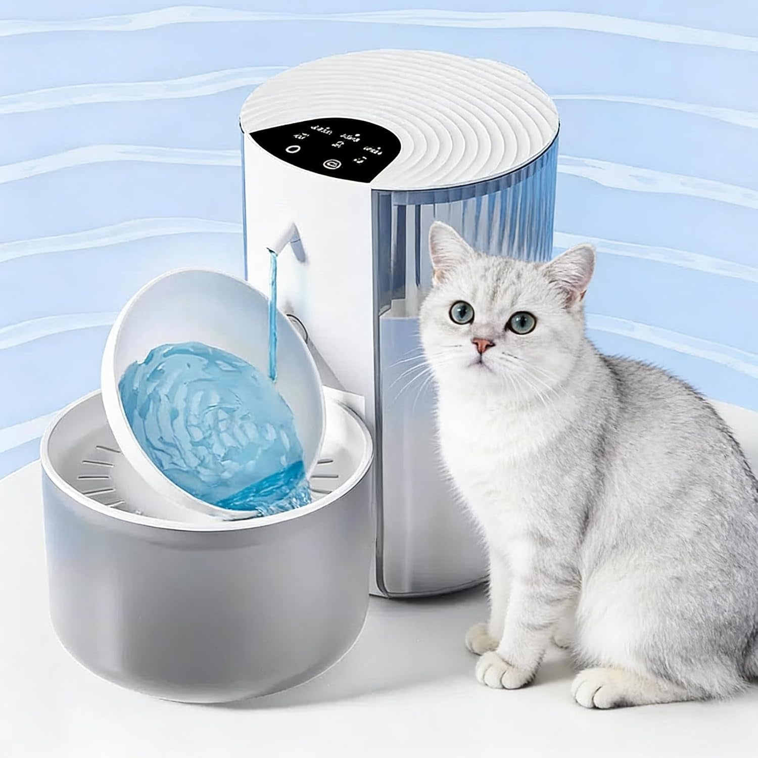 filterless-cat-water-fountain-3-5l-118oz-wastewater-separation-no-filter-stainless-steel-bowl-quiet-pet-water-fountain-for-cats-dogs-dispenser-wireless-automatic-water-fountains