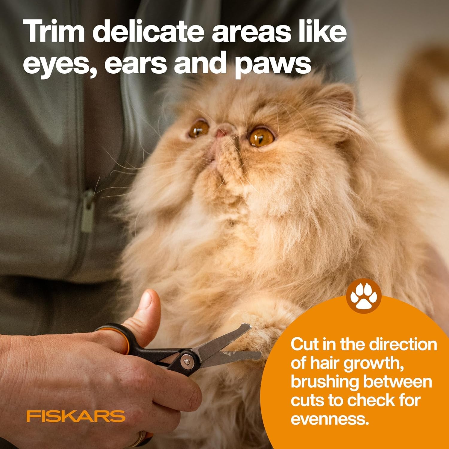 fiskars-pet-grooming-detailing-scissors-for-dogs-cats-5-5-orange-black-detailing-scissors-with-rounded-tips-softgrip-handle-cat-and-dog-supplies