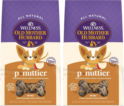 Old Mother Hubbard Wellness P-Nuttier Dog Biscuits, Natural, Training Treats, Peanut Butter Flavor, Mini Size, (20 Ounce Bag)19