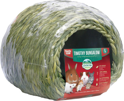 Oxbow Timothy Hay Bungalow, Guinea Pig Hideout & Rabbit House, Large | Bunny Hideout, Rabbit Hide, Guinea Pig House, Hand-Woven, Timothy Hay for Guinea Pigs, Chinchillas and Rats, Edible1