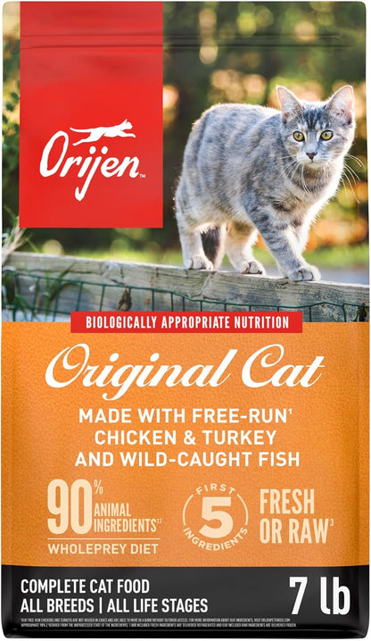 ORIJEN Grain Free WHOLEPREY Dry Cat Food Original Recipe 4Lb. Bag | 90% Animal Ingredients, Freeze Dried, Fresh or Raw Ingredients, High Protein, Heart Health, Free-Run Poultry8