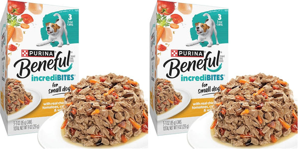 Beneful Purina Small Breed Wet Dog Food Variety Pack, Incredibites with Real Beef, Chicken and Salmon - (Pack of 30) 3 Oz. Cans13