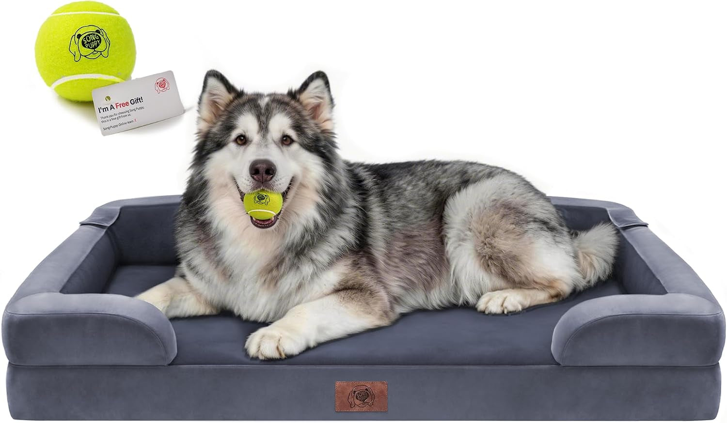 waterproof-orthopedic-dog-bed-for-extra-large-sized-dogs-memory-foam-pet-bed-sofa-with-bolster-dog-couch-with-washable-cover-non-slip-bottom-42x30-inch-grey