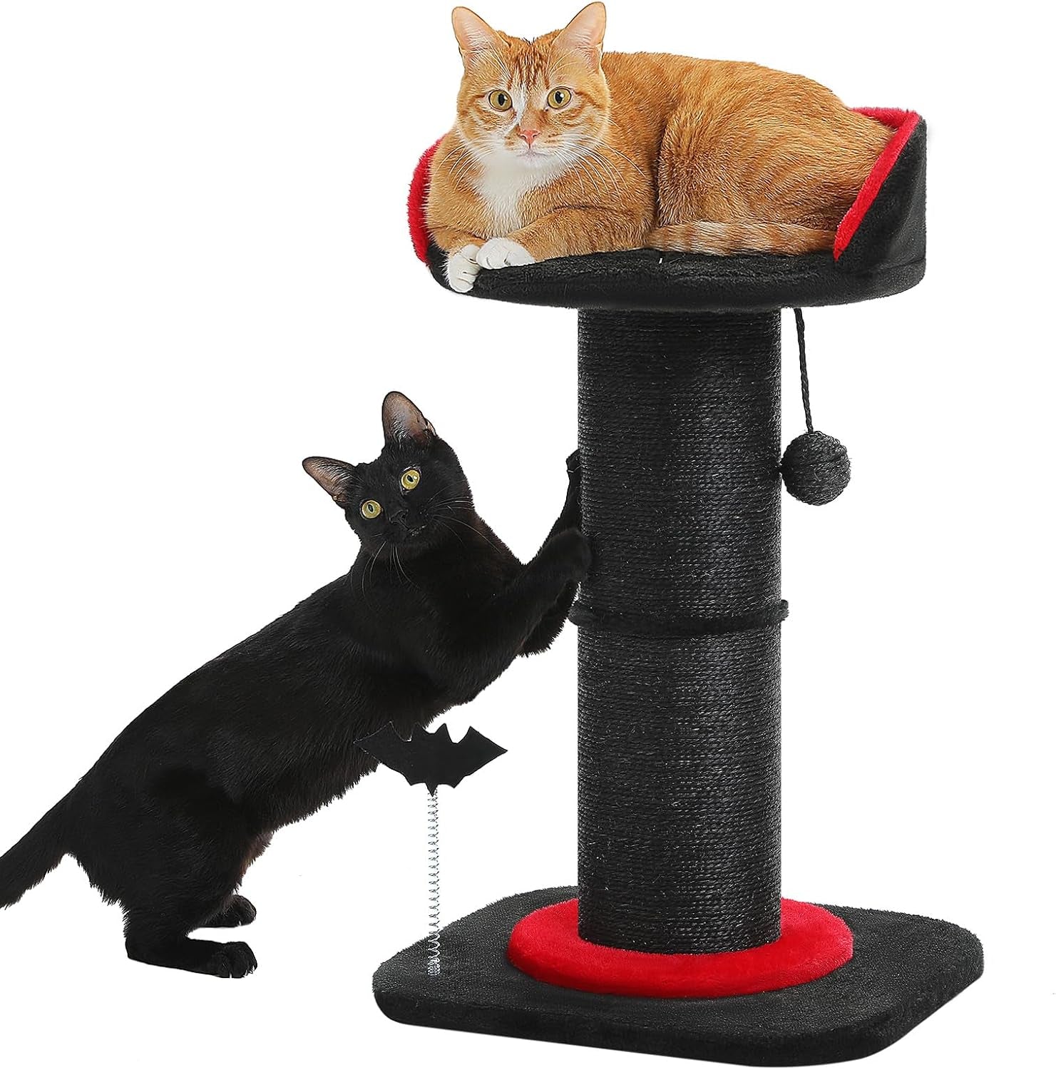 pequlti-flower-cat-scratching-post-super-thick-5-5in-sisal-post-pink-small-cat-kitten-scratcher-removable-flower-bed-sisal-spring-ball-enlarged-double-base-cute-pink-flower-cat-tree