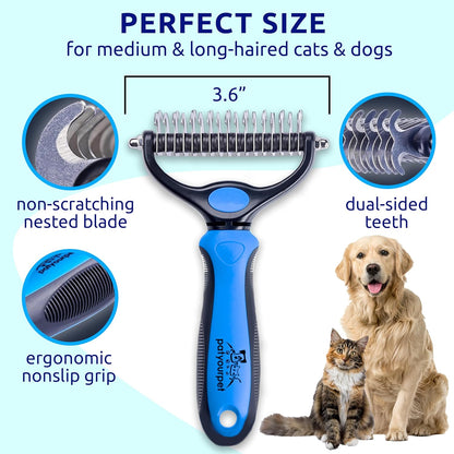 Pat Your Pet Deshedding Dog Brush for Shedding – Cat Brushes for Indoor Cats, Double-Sided Cat Brush Deshedding & Grooming Tool for Long Haired and Short Haired Dogs, Skin-Friendly6