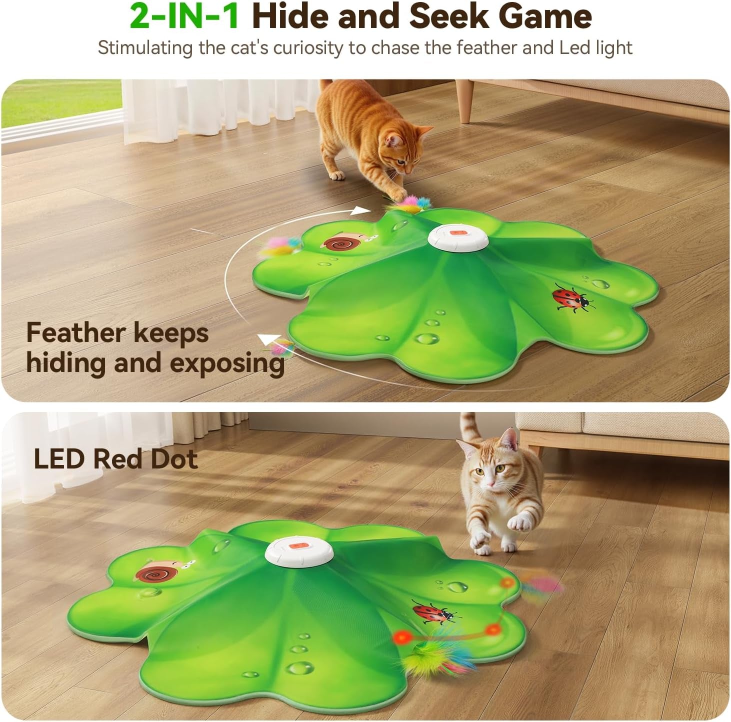feelneedy-rechargeable-cat-toys-2-in-1-hide-and-seek-game-interactive-cat-toy-movable-led-red-dot-moving-concealed-feathers-durable-exercise-toys-for-indoor-cats-bored-adult-cats-wand-toy