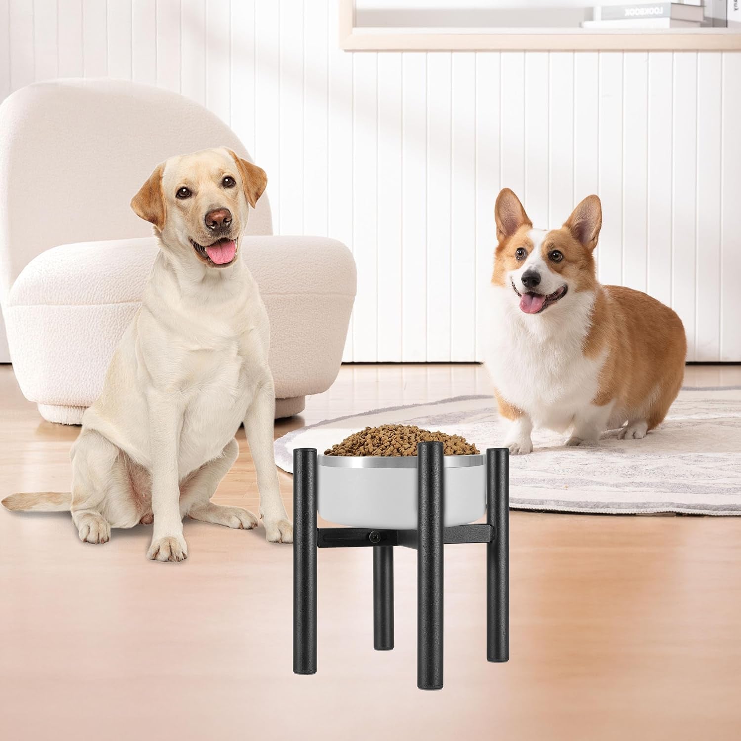 proerr-lifted-dog-bowl-stand-without-bowls-single-raise-pet-food-table-adjustable-wide-6-10-tall-8-10-12-bowl-stand-size-optional-dog-bowls-holder-elevated-for-small-medium-large-dogs-breed
