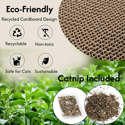 Primepets Cardboard Cat Scratcher Box XL, 5 Pack Pads, Indoor Cats Bed | 17X13X5 Size, Reversible Pads, Smart Hole Design, Catnip Included, Low Mess, Furniture Protection, Multi-Cat Friendly6