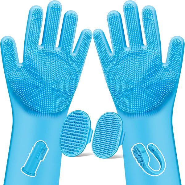 6PCS Grooming & Bath Supplies for Dogs, Cats | Dog Washing Gloves | Dog Bath Brush | Dog Shower Brush | Pet Grooming Gloves | Dog Grooming Kit | Pet Supplies for Showerhead & Sprayer (Navy Blue)13