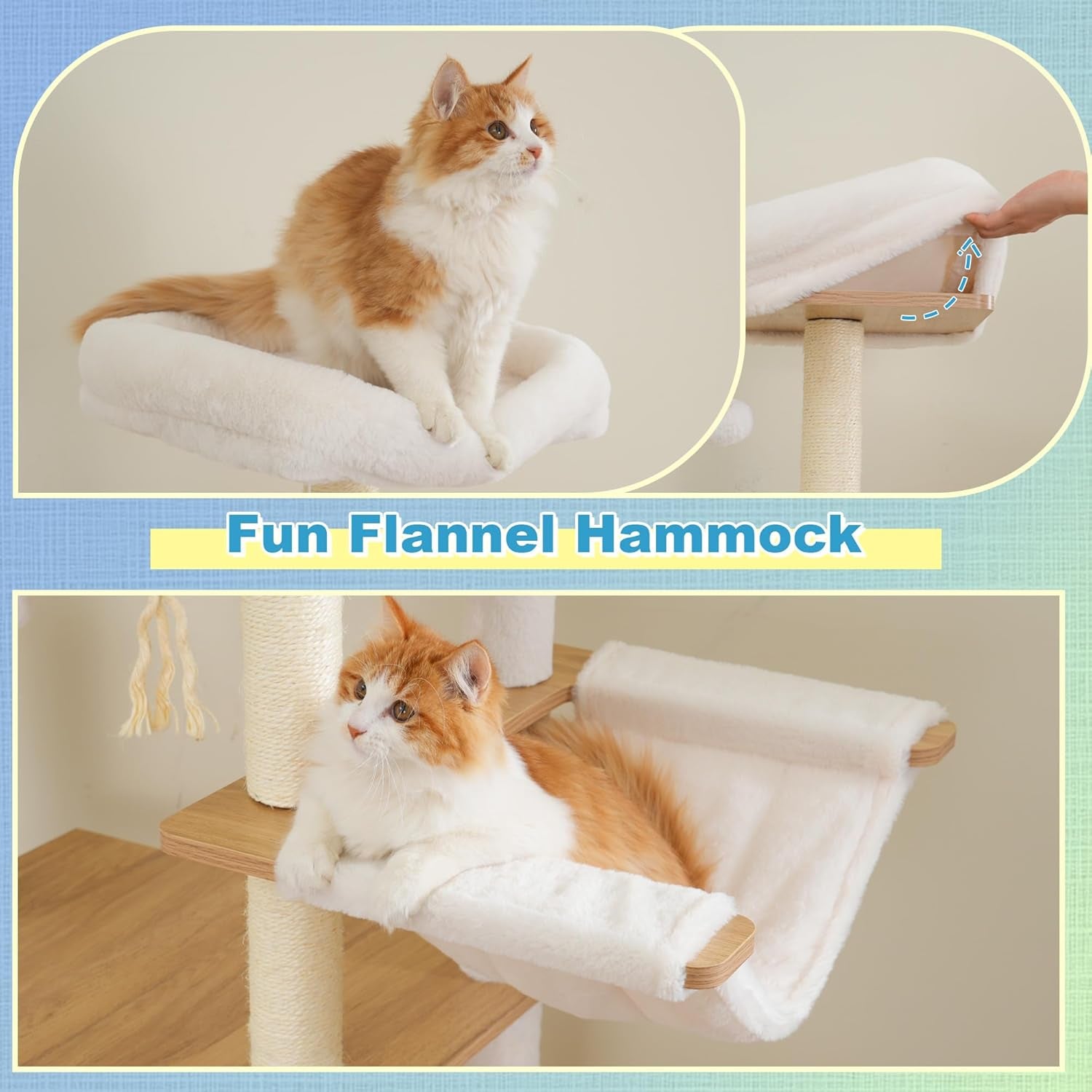 hey-brother-wooden-cat-tree-furniture-tower-with-large-platforms-mpj121bt-69-7-inch-modern-full-sisal-scratching-posts-hammocks-spacious-condo-ladder-brush-water-proof-surface-white-oak