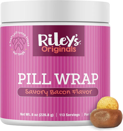 Riley'S Pill Wrap for Dogs - Cheese & Bacon Pill Paste for Dogs - 4.2Oz | Wrap Capsules & Tablets in a Tasty Pocket or Pouch to Mask the Taste – Flavored Treat Paste for Easy Medication Time13