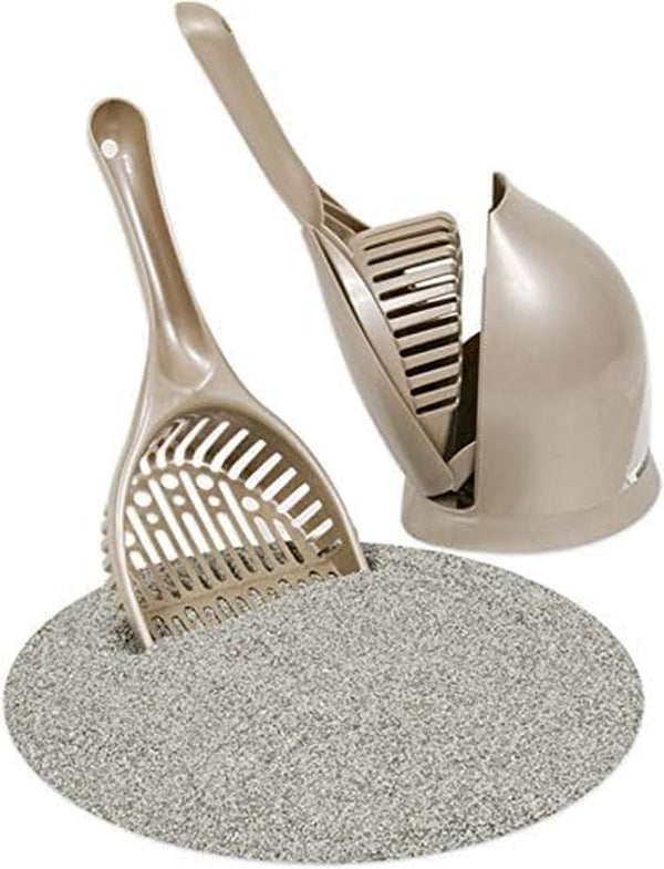 Petmate Scoop N' Hide Cat Litter Scoop with Discreet Litter Scoop Holder, Brushed Nickel2