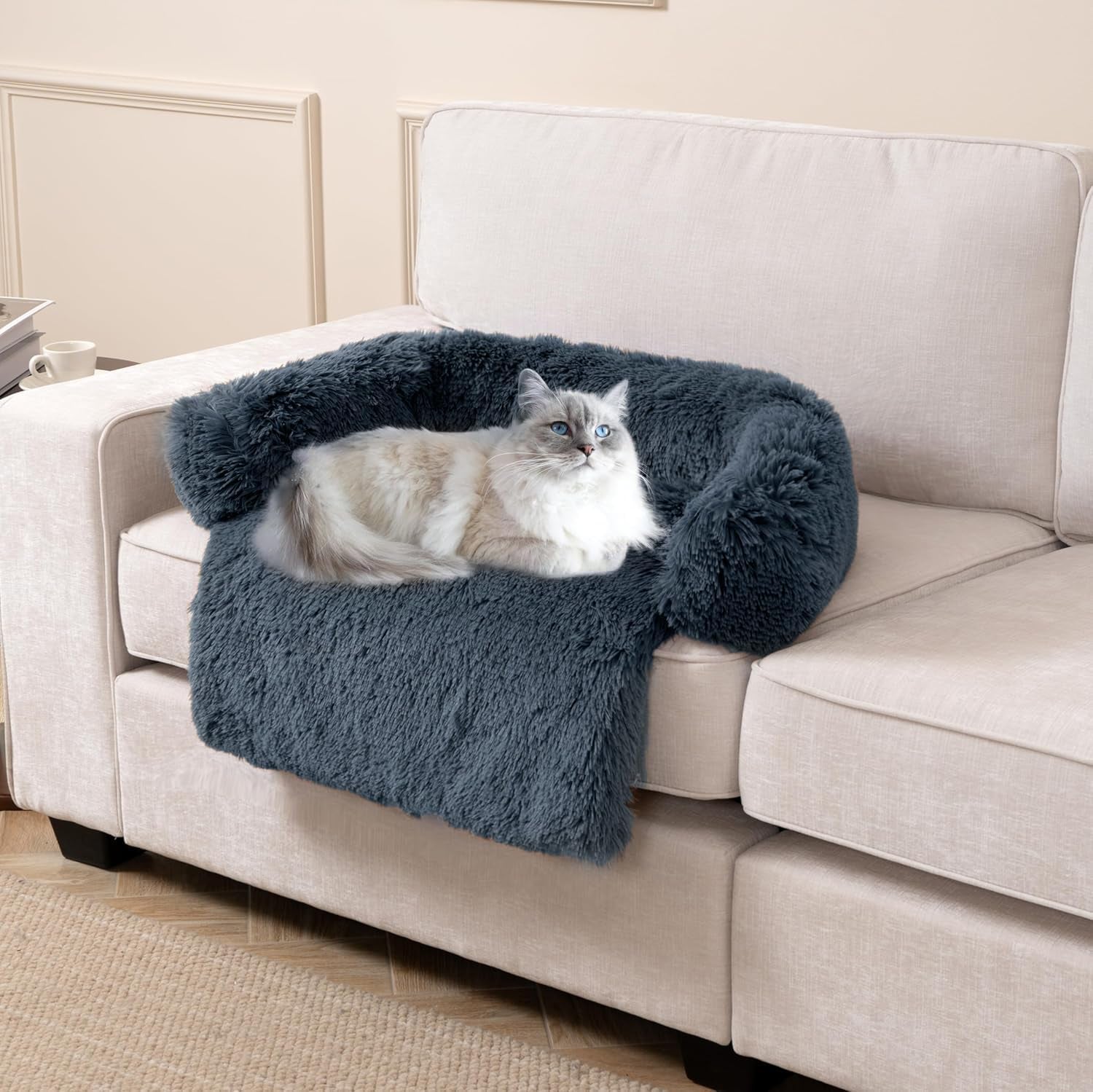 calming-dogs-cats-bed-mats-dog-pad-washable-removable-couch-cover-plush-long-fur-mat-for-pets-waterproof-lining-perfect-for-small-medium-and-large-dogs-and-cats-gradient-gray-36x31