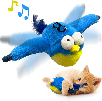 Cat Toys, Flapping Wings Sparrow, No Flying, Chirping Bird Interactive Catnip Toy for Kitten or Small Dogs, Touch Activated, Rechargeable7