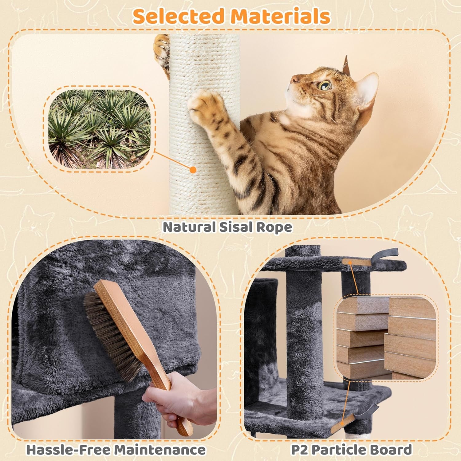 yaheetech-54in-cat-tree-tower-for-large-cats-multi-level-condo-hammock-sisal-scratching-posts-roomy-condo-holds-up-to-22-lb-a-wide-21-inch-top-perch-fit-large-cats-dark-gray