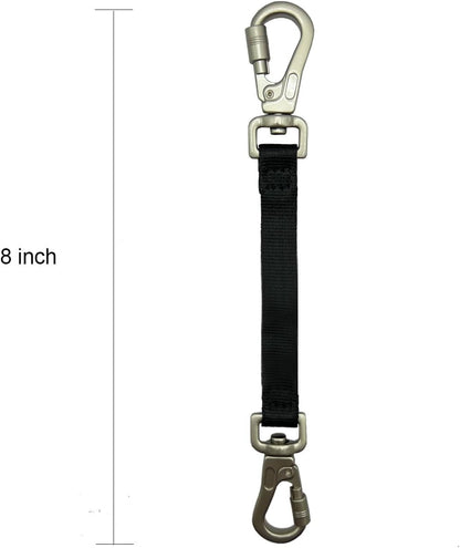 Double Ended Collar Backup Clip for Dog Harnesses, Safety Clip for Prong Collar with Gentle Nylon Webbing for Light Dog2