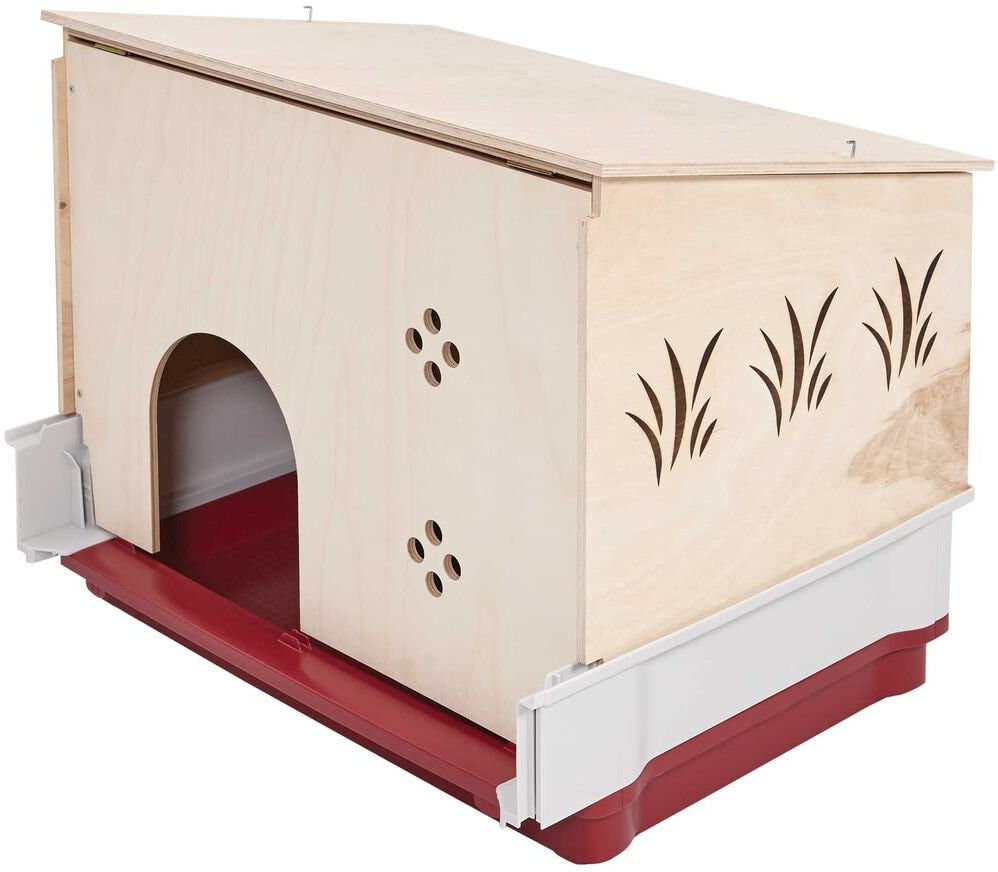midwest-homes-for-pets-158-wabbitat-deluxe-rabbit-home-rabbit-cage-39-5-l-x-23-75-w-x-19-75-h-inch-maroon-white