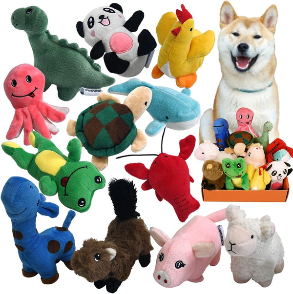 LEGEND SANDY Squeaky Plush Dog Toy Pack for Puppy, Small Puppy Chew Toys | 12 Pcs Puppy Toys, Dog Toys Bulk with Squeakers, Cute Soft Pet Toy for Small Medium Size Dogs, Gift Fot Pet1