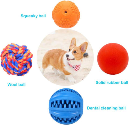 Volacopets Puppy Balls - Pack with Different Functions & Teething Toys for Small Dogs, Squeaky Dog Balls, Rubber Chew Toys for Enrichment3