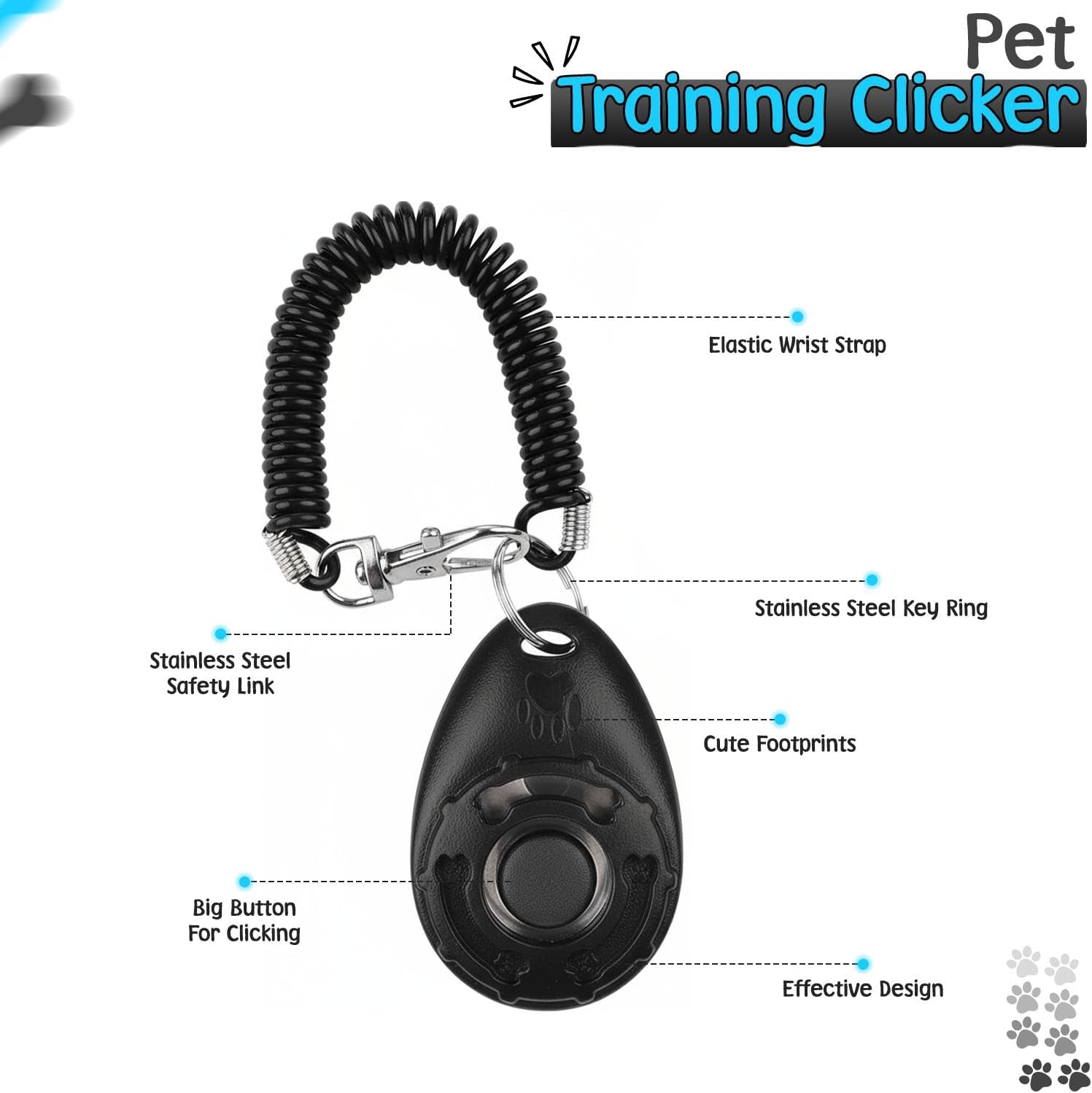 gentle-leader-for-dogs-2x-free-training-clicker-essential-gentle-leader-gentle-leader-with-quick-snap-neck-strap-nose-loop-bonus-clickers-with-wrist-strap-for-leash-training-no-pull-harness