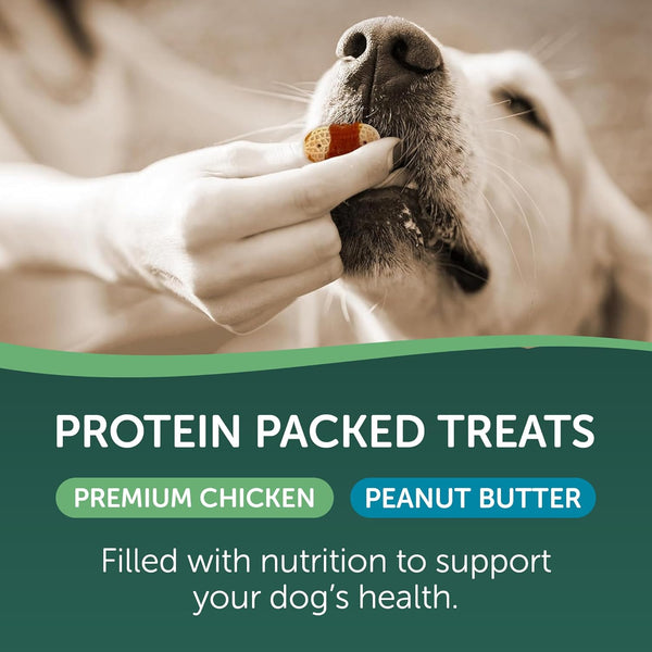 HEALTHFULS Chicken & Peanut Butter Healthy Dog Treats – High-Protein, Low-Fat, Biscuit Wraps with Real Peanut Butter – 16 Oz4