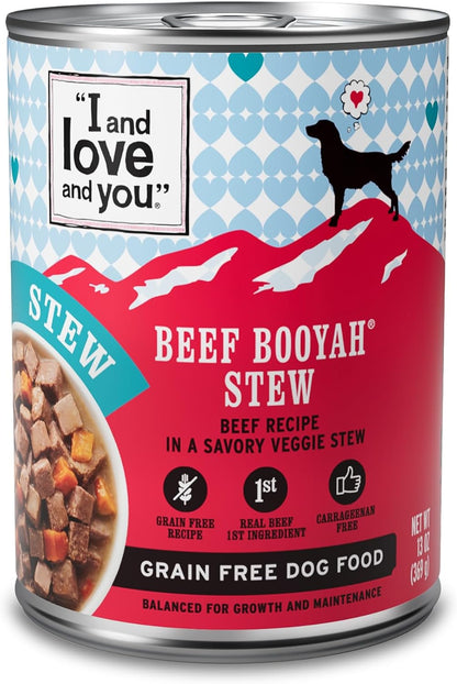 I and Love and You Wet Dog Food - Baad Mooon on the Rise Variety Pack - Beef + Lamb, Grain Free, Filler Free 13Oz Can, 6Pk12