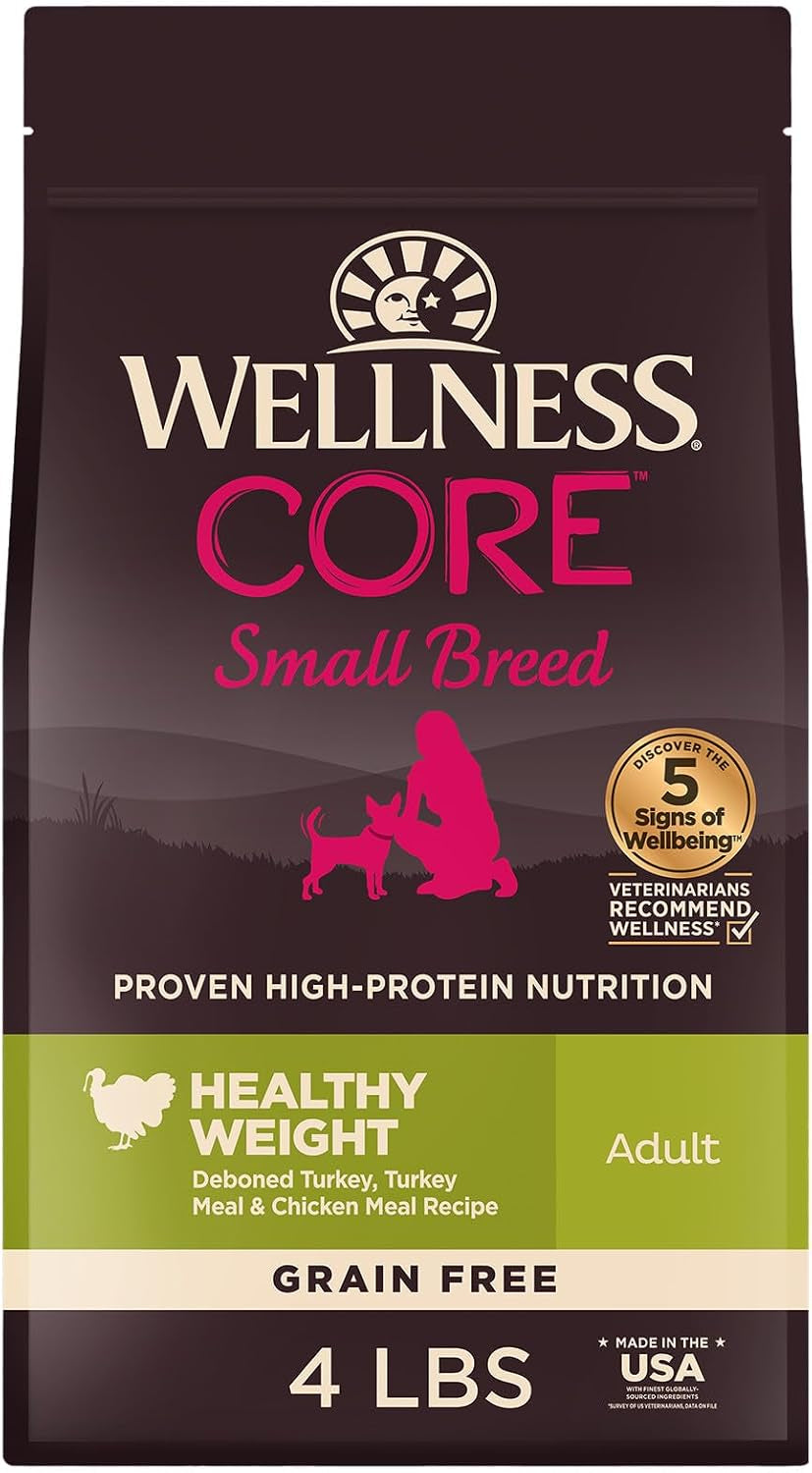 wellness-core-small-breed-adult-dry-dog-food-grain-free-kibble-natural-high-protein-turkey-and-chicken-recipe-4-lb-bag