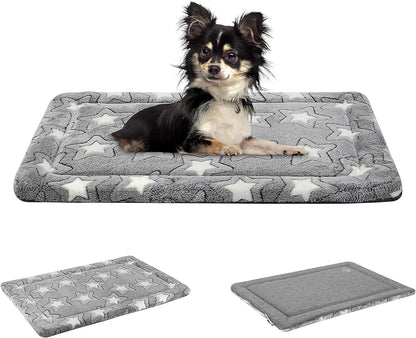EMPSIGN Dog Crate Pad for 42"X28" Dog Crate, Star Pattern/Grey | Reversible Kennel Mat (Cool & Warm), Machine Washable, Cozy Star Pattern Sleeping Pad, All-Season Pet Bed16