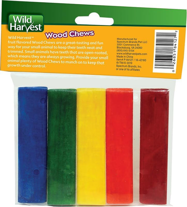 Wild Harvest P-84127 Colored Wood Chews for Small Animals, Fruit Flavored, 5-Count2